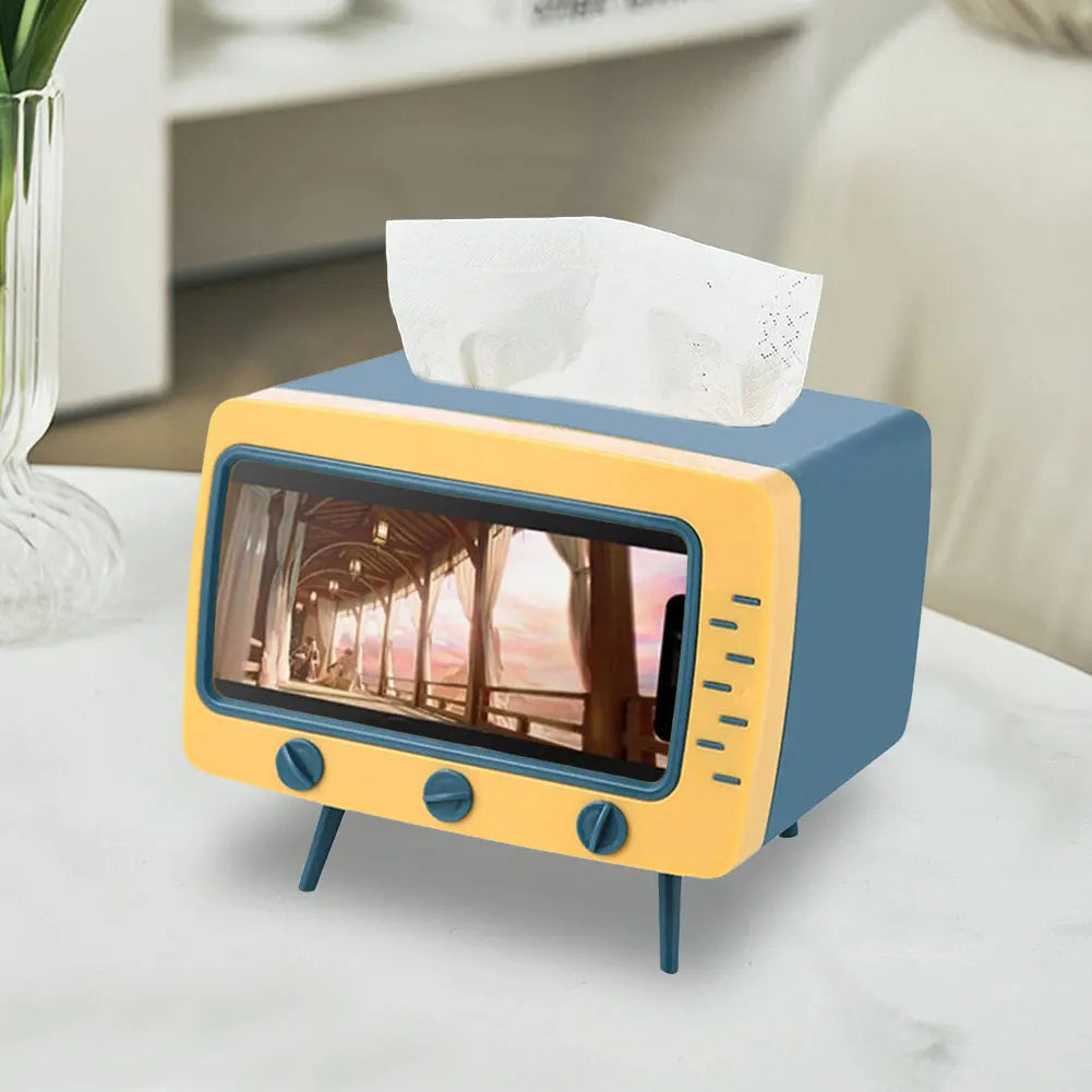 Cute Plastic Tissue Box Home Multifunctional Desktop TV Tissue Box =