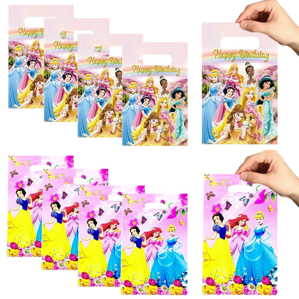 10/20/30PCS Disney Princess Gift Bag Plastic Biscuit Candy