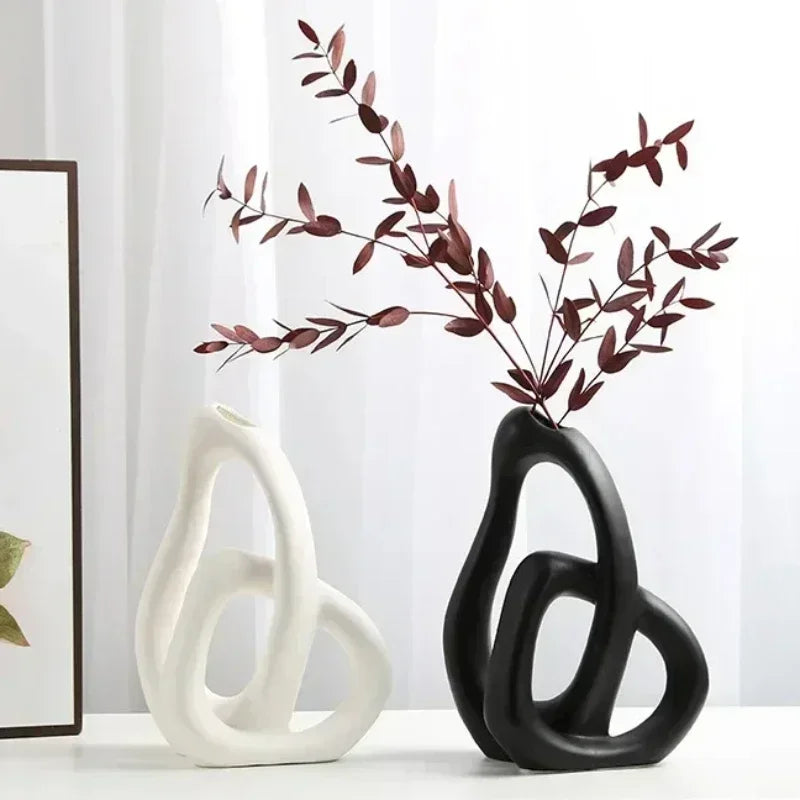 Heart Shape Ceramic Vase Nordic Home Decorative