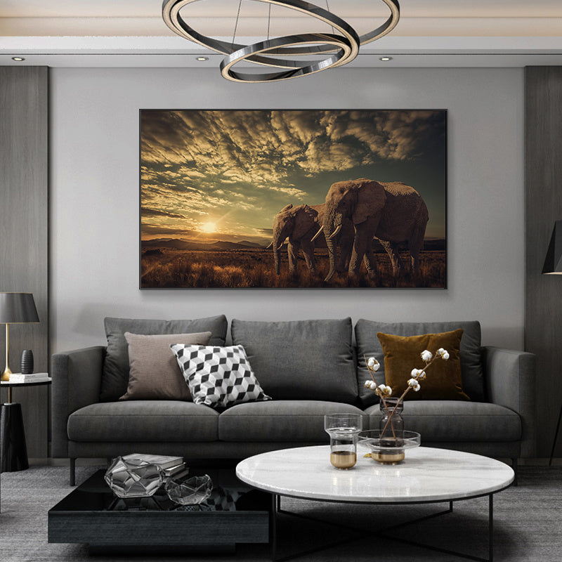 Home Simple Decorative Elephant Canvas Painting
