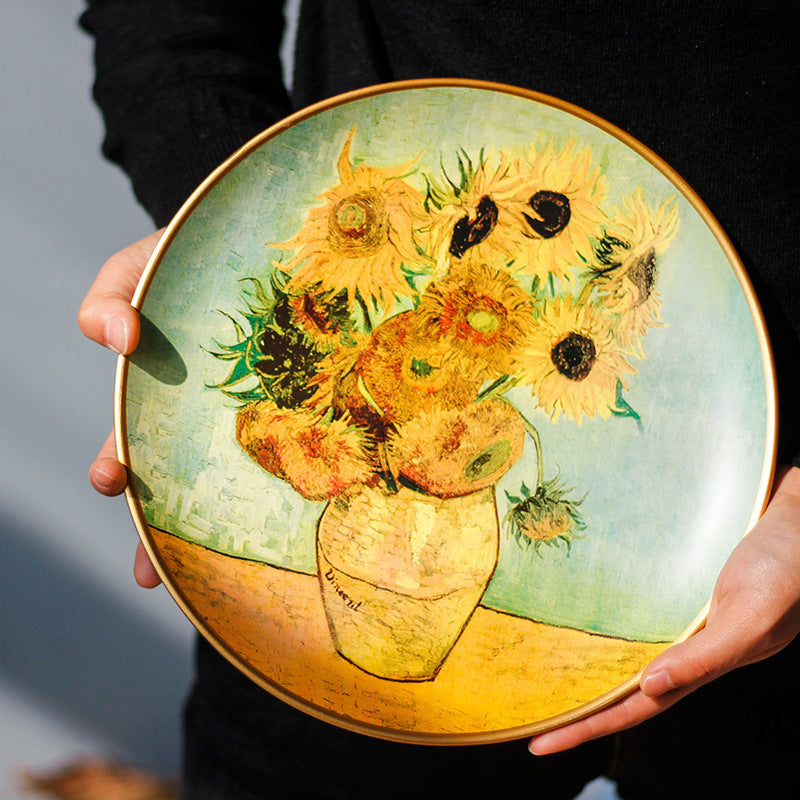 Vincent Van Gogh's Oil Painting Decorative Plates Ceramic Ornaments