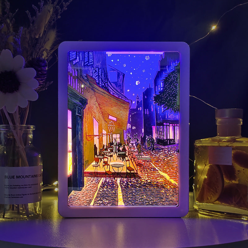 Van Gogh Cafe Photo Frame Painting 3D Stereoscopic