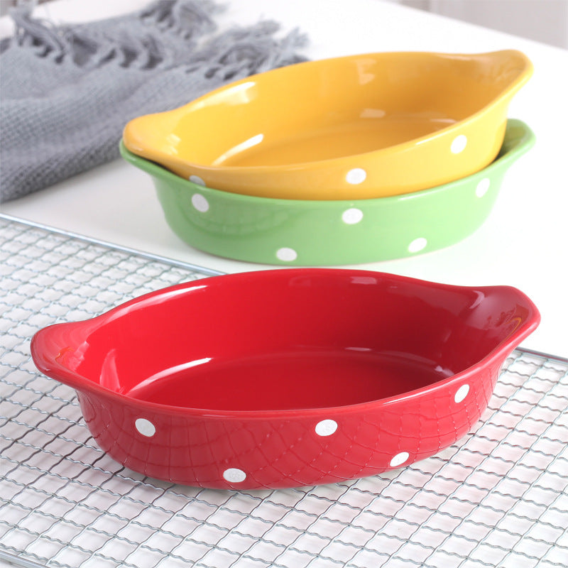 Ceramic Western Dish Oven Cutlery Household Baking Bowl