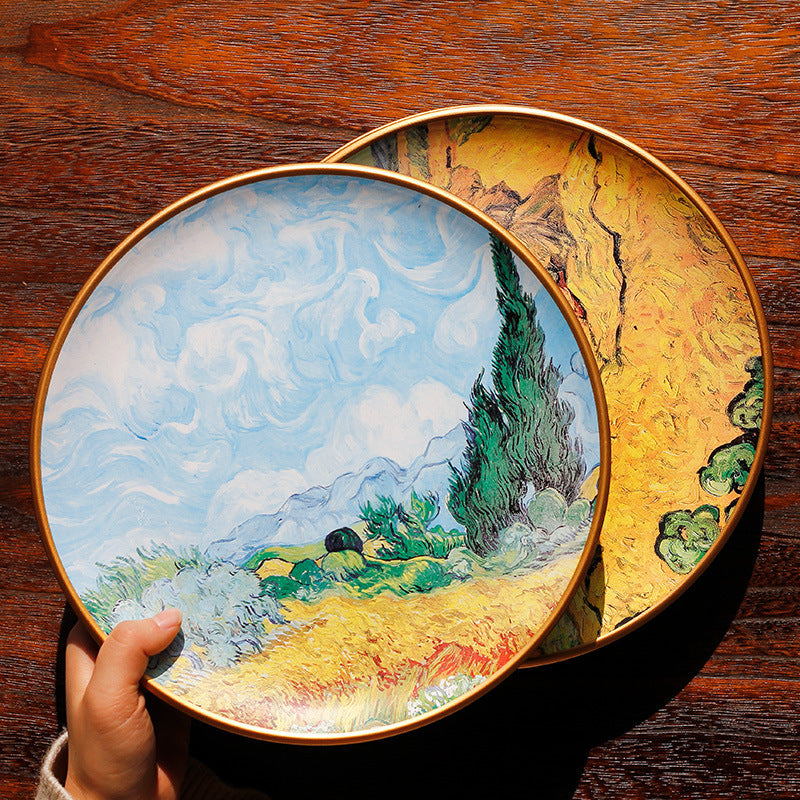 Vincent Van Gogh's Oil Painting Decorative Plates Ceramic Ornaments