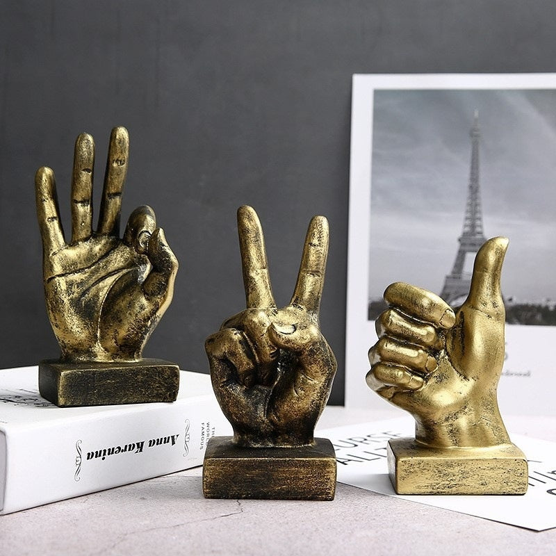 American Retro OK Thumb Victory Gesture Finger Model Ornaments