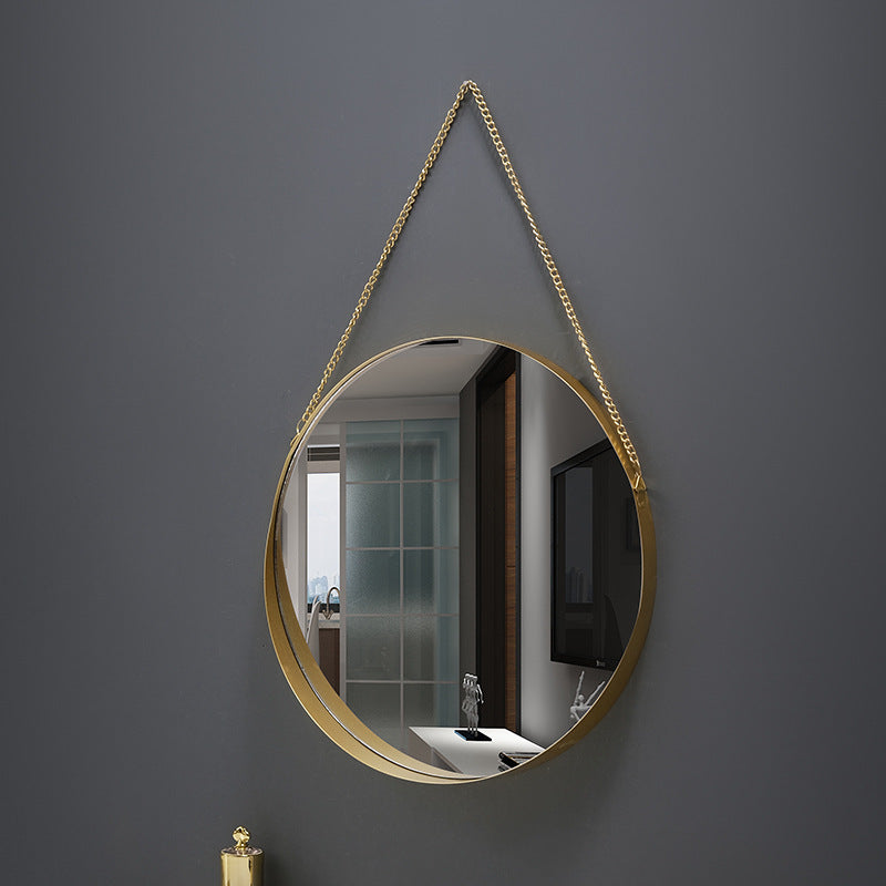 Toilet Iron Circular Wall Mirror